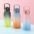 New frosted gradient water bottle 2 liter water bottle